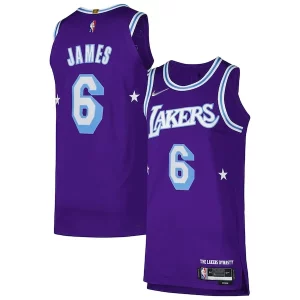 Raffinato Versatile LeBron James Los Angeles Lakers Nike Authentic Player Jersey City Edition Purple