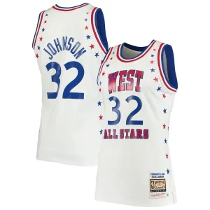 Raffinato Versatile Magic Johnson Los Angeles Lakers 1983 NBA All Star Game Hardwood Classics Authentic Jersey White