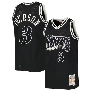 Resistente Carino Allen Iverson Philadelphia 76ers Hardwood Classics Off Court Swingman Jersey Black