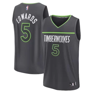 Resistente Cool Anthony Edwards Minnesota Timberwolves Youth Fast Break Replica Player Jersey Statement Edition Anthracite