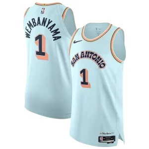 Resistente Eccezionale Lussuoso Victor Wembanyama San Antonio Spurs Nike 2024/25 Authentic Player Jersey City Edition Light Blue
