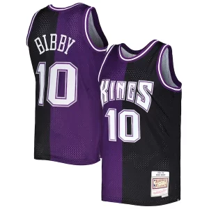 Resistente Elegante Mike Bibby Sacramento Kings Hardwood Classics 2001/02 Split Swingman Jersey Purple/Black