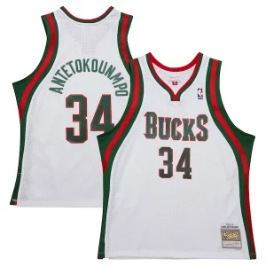 Resistente Giannis Antetokounmpo Milwaukee Bucks 2013/14 Hardwood Classics Swingman Jersey White