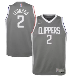 Resistente Meraviglioso Kawhi Leonard LA Clippers Nike Youth 2020/21 Swingman Player Jersey Gray Earned Edition