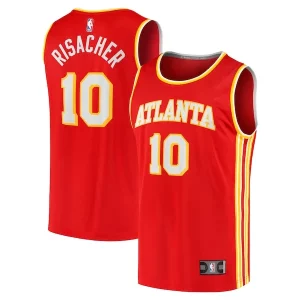 Lussuoso Classico Zaccharie Risacher Atlanta Hawks Youth 2024 NBA Draft Fast Break Player Jersey Icon Edition Red