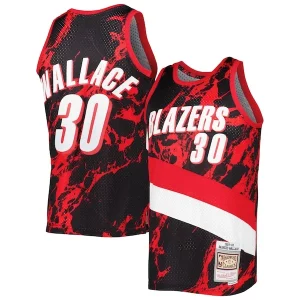 Robusto Eccezionale Classico Rasheed Wallace Portland Trail Blazers 1999/00 Hardwood Classics Marble Swingman Jersey Black
