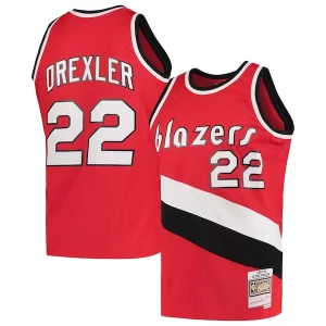 Robusto Gorgeous Delizioso Clyde Drexler Portland Trail Blazers 1983/84 Hardwood Classics Swingman Jersey Red