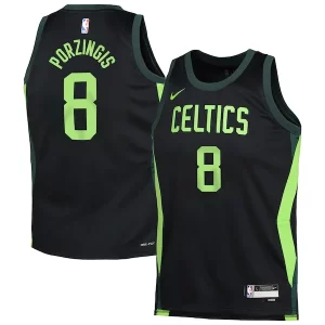 Robusto Kristaps Porzingis Boston Celtics Nike Youth 2024/25 Swingman Player Jersey City Edition Black