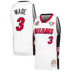 Robusto Meraviglioso Dwyane Wade Miami Heat Unisex Hall of Fame Class of 2023 Throwback Swingman Jersey White