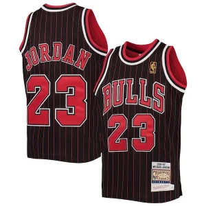 Robusto Michael Jordan Chicago Bulls Youth 1996 97 Hardwood Classics Authentic Jersey Black/Red/Red/White