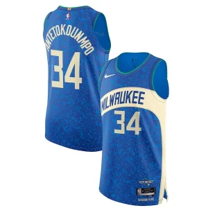 Robusto Moderno Nike Giannis Antetokounmpo Milwaukee Bucks Authentic Jersey City Edition Blue
