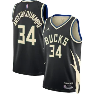 Robusto Sofisticato Splendido Giannis Antetokounmpo Milwaukee Bucks Jordan Brand Unisex Swingman Jersey Statement Edition Black