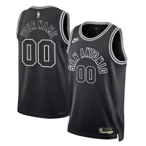 Robusto Trendy Resistente San Antonio Spurs Nike Unisex 2022/23 Custom Swingman Jersey Classic Edition Black