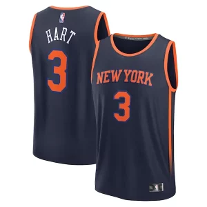 Robusto Versatile Josh Hart New York Knicks Fast Break Replica Player Jersey Statement Edition Navy