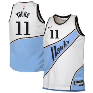 Sofisticato Accattivante Delizioso Trae Young Atlanta Hawks Nike Youth 2024/25 Swingman Player Jersey City Edition White