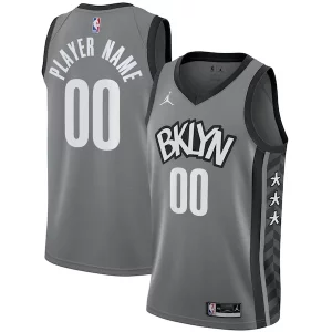 Sofisticato Brooklyn Nets Jordan Brand Swingman Custom Jersey Statement Edition Gray