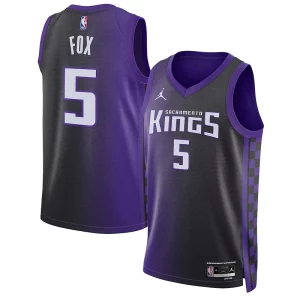 Sofisticato Eccezionale De'Aaron Fox Sacramento Kings Jordan Brand Unisex Swingman Jersey Statement Edition Purple