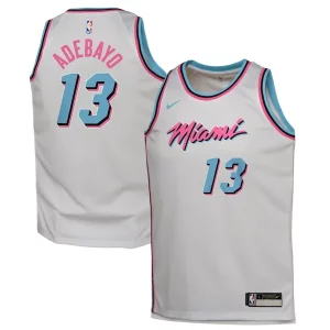Sofisticato Splendido Bam Adebayo Miami Heat Nike Youth 2024/25 Swingman Player Jersey City Edition White