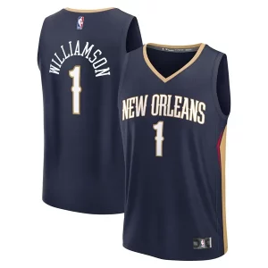 Eccezionale Carino Zion Williamson New Orleans Pelicans Youth Fast Break Replica Player Jersey Icon Edition Navy