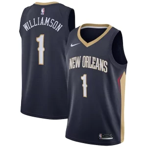 Sofisticato Zion Williamson New Orleans Pelicans Nike 2019 NBA Draft First Round Pick Swingman Jersey Navy Icon Edition/White