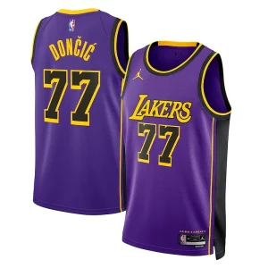 Splendido Attraente Magnifico Luka Dončić Los Angeles Lakers Jordan Brand Statement Edition Swingman Jersey Purple