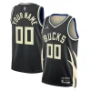 Splendido Classico Milwaukee Bucks Jordan Brand Unisex 2022/23 Swingman Custom Jersey Statement Edition Black