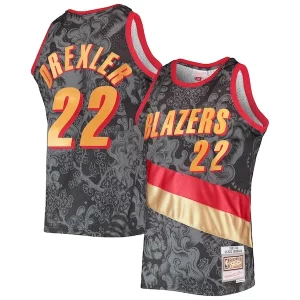 Splendido Clyde Drexler Portland Trail Blazers Hardwood Classics 1991/92 Lunar New Year Swingman Jersey Black