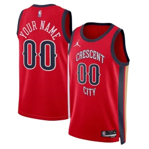 Versatile New Orleans Pelicans Jordan Brand Unisex Swingman Custom Jersey Red Statement Edition