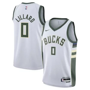 Splendido Eccezionale Comodo Damian Lillard Milwaukee Bucks Nike Youth Swingman Jersey Association Edition White