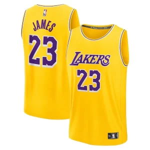 Splendido Moderno LeBron James Los Angeles Lakers Youth Fast Break Replica Player Jersey Icon Edition Gold