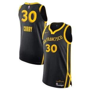 Splendido Moderno Nike Stephen Curry Golden State Warriors Authentic Jersey City Edition Black