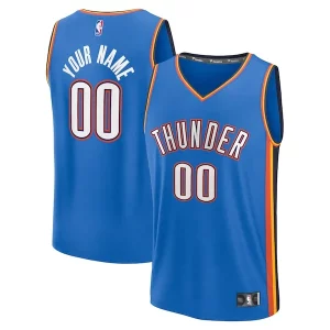 Lussuoso Delizioso Oklahoma City Thunder Fast Break Custom Replica Jersey Icon Edition Blue