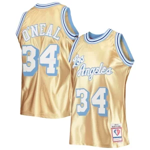 Splendido Shaquille O'Neal Los Angeles Lakers 75th Anniversary 1996/97 Hardwood Classics Swingman Jersey Gold