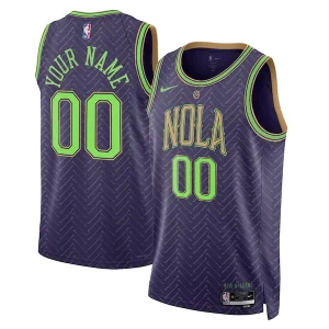 Splendido Stupendo New Orleans Pelicans Nike Unisex 2024/25 Custom Swingman Jersey City Edition Purple