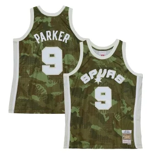 Splendido Stupendo Trendy Tony Parker San Antonio Spurs Hardwood Classics 2000/01 Ghost Green Swingman Jersey Camo