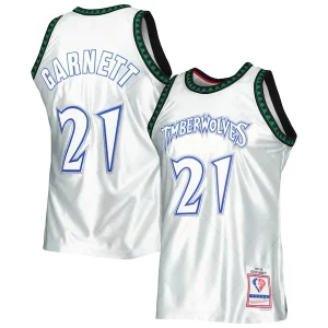 Stupendo Accattivante Elegante Kevin Garnett Minnesota Timberwolves 1997/98 Hardwood Classics 75th Anniversary Swingman Jersey Platinum