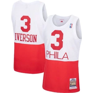 Stupendo Allen Iverson Philadelphia 76ers 2003/04 Hardwood Classics Authentic Jersey White/Black/Red