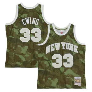 Stupendo Bellissimo Delizioso Patrick Ewing New York Knicks Hardwood Classics 1991/92 Ghost Green Swingman Jersey Camo