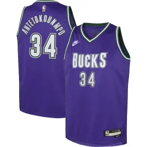 Stupendo Carino Giannis Antetokounmpo Milwaukee Bucks Nike Youth 2022/23 Swingman Jersey Purple Classic Edition