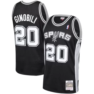 Stupendo Cool Manu Ginobili San Antonio Spurs 2002 03 Hardwood Classics Player Swingman Jersey Black