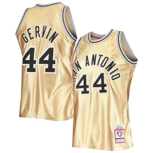 Stupendo Gorgeous George Gervin San Antonio Spurs 75th Anniversary 1977/78 Hardwood Classics Swingman Jersey Gold