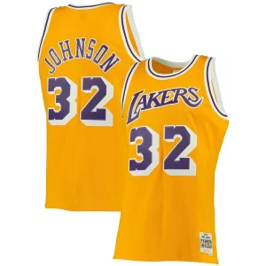 Stupendo Incantevole Magic Johnson Los Angeles Lakers 1984/85 Big & Tall Hardwood Classics Swingman Jersey Gold