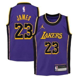 Stupendo LeBron James Los Angeles Lakers Jordan Brand Preschool 2022/23 Dri FIT Replica Jersey Statement Edition Purple