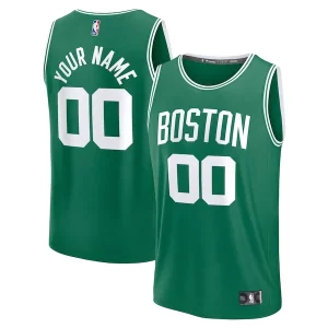 Gorgeous Boston Celtics Fast Break Custom Jersey Icon Edition Kelly Green/White/Black
