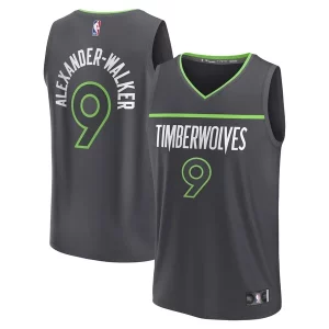 Stupendo Nickeil Alexander Walker Minnesota Timberwolves Youth Fast Break Replica Player Jersey Statement Edition Black