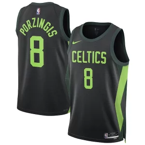 Sofisticato Incantevole Carino Kristaps Porzingis Boston Celtics Nike Unisex 2024/25 Swingman Player Jersey City Edition Black