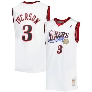 Trendy Allen Iverson Philadelphia 76ers Big & Tall Hardwood Classics 1996/97 Swingman Jersey White/Black/Red/Royal