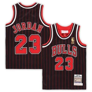 Trendy Duraturo Sofisticato Michael Jordan Chicago Bulls Toddler 1996/97 Hardwood Classics Authentic Jersey Black/Red/White