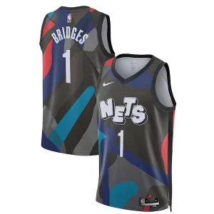 Trendy Fascinante Versatile Mikal Bridges Brooklyn Nets Nike Unisex 2023/24 Swingman Jersey Black City Edition