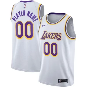 Trendy Magnifico Pratico Los Angeles Lakers Nike 2020/21 Swingman Custom Jersey Association Edition White